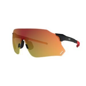 Óculos De Sol HB Quad X 2.0 – Matte Black Red Chrome