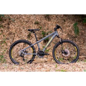 Bicicleta Infantil Oggi Hacker Cinza Amarelo Preto