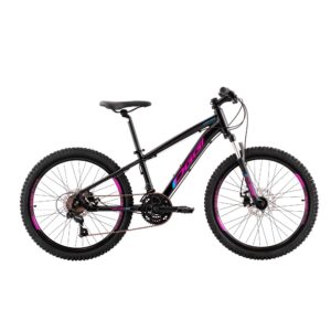 Bicicleta Infantil Oggi Hacker Preto Rosa e Azul