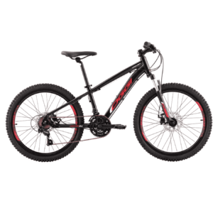 Bicicleta Infantil Oggi Hacker Aro 24 Preto Vermelho e Branco