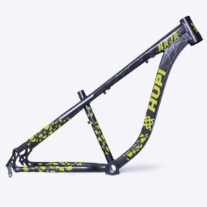 Quadro Hupi Naja V9 Gancheira Vertical Grafite Amarelo