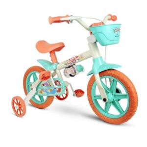 Bicicleta Infantil Aro 12 Sea Nathor Branco Verde