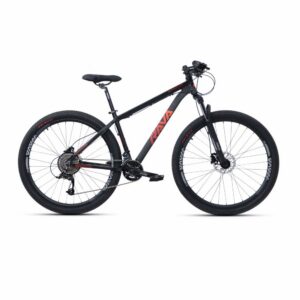 Bicicleta MTB Rava Pressure Roda 29 Tamanho 17 20 Velocidades Preto Vermelho