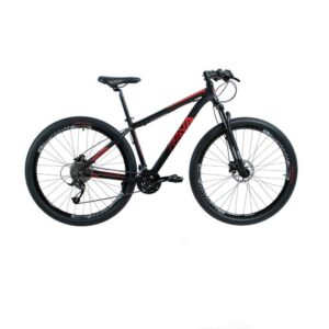 Bicicleta MTB Rava Pressure Roda 29 Tamanho 17 21 Velocidades Preto Vermelho