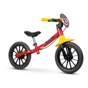Bicicleta Infantil de Equilíbrio Balance Bike 12 Fast Nathor Vermelho