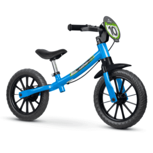 Bicicleta Infantil de Equilibrio Balance Masculina Azul Preto