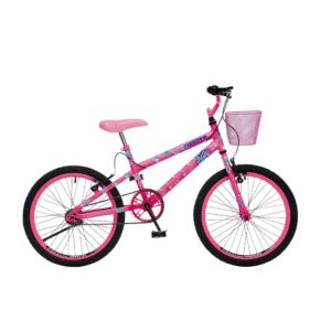 Bicicleta Infantil Feminina aro 20 Colli Jully Rosa Neon