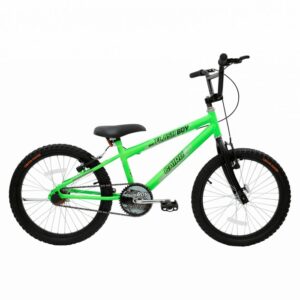 Bicicleta Mountain Bike Aro 20 Flash Boy Cross Verde Neon